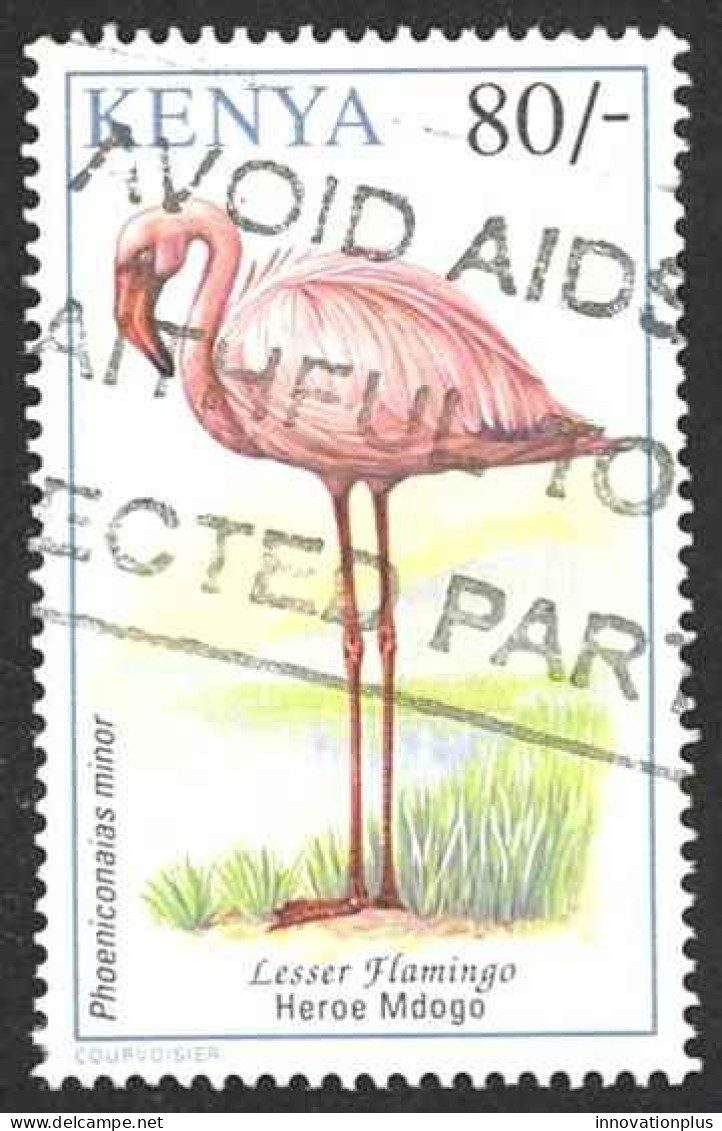 Kenya Sc# 609 Used (c) 1993 80sh Lesser Flamingo - Kenya (1963-...)