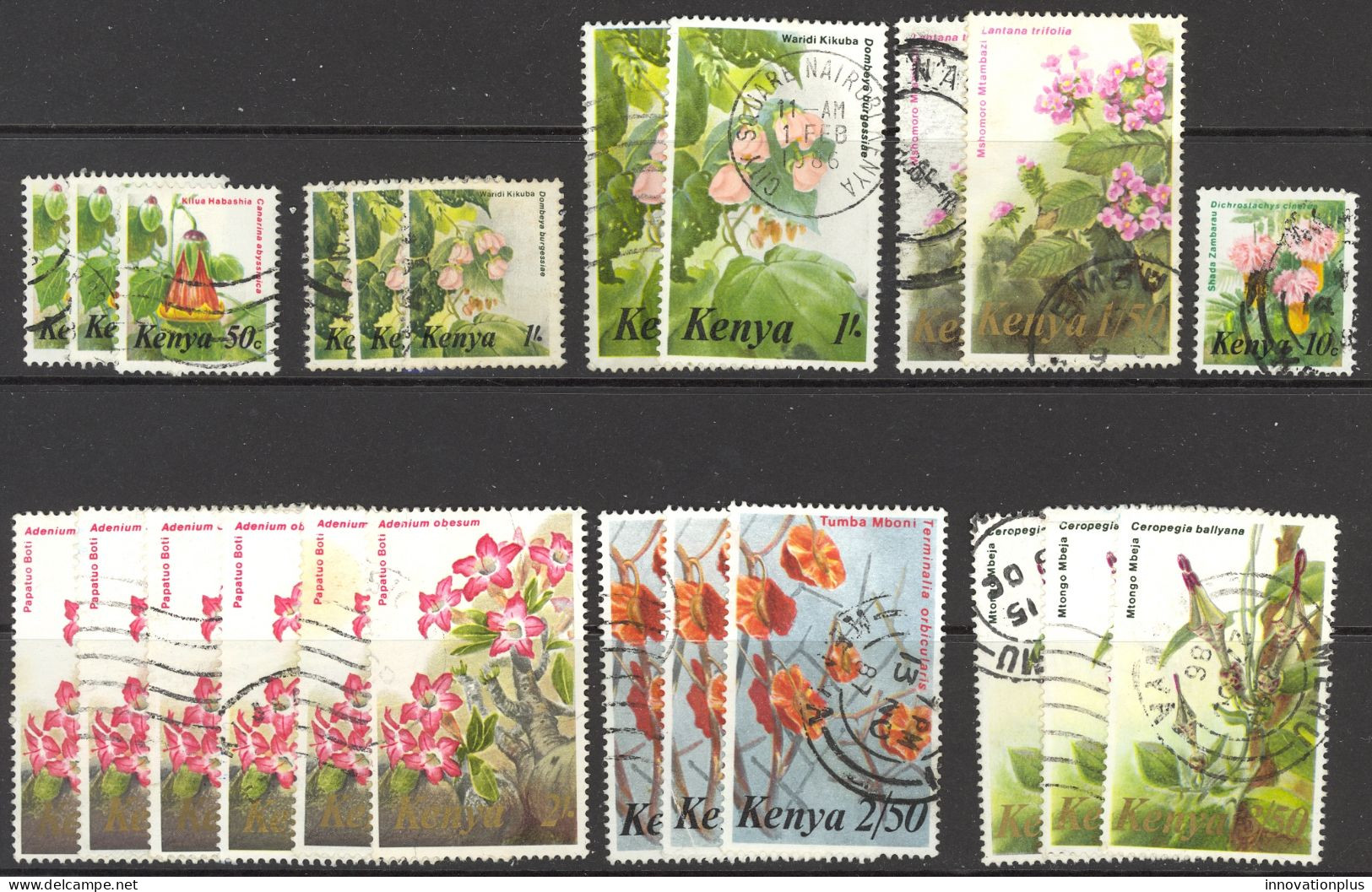 Kenya Sc# 247-257 (Assorted) Used Lot/23 1983 Flowers - Kenya (1963-...)