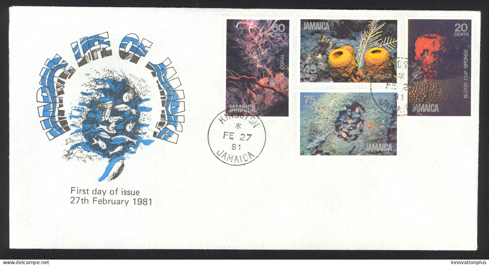 Jamaica Sc# 495-498 FDC 1981 Marine Life - Jamaica (1962-...)