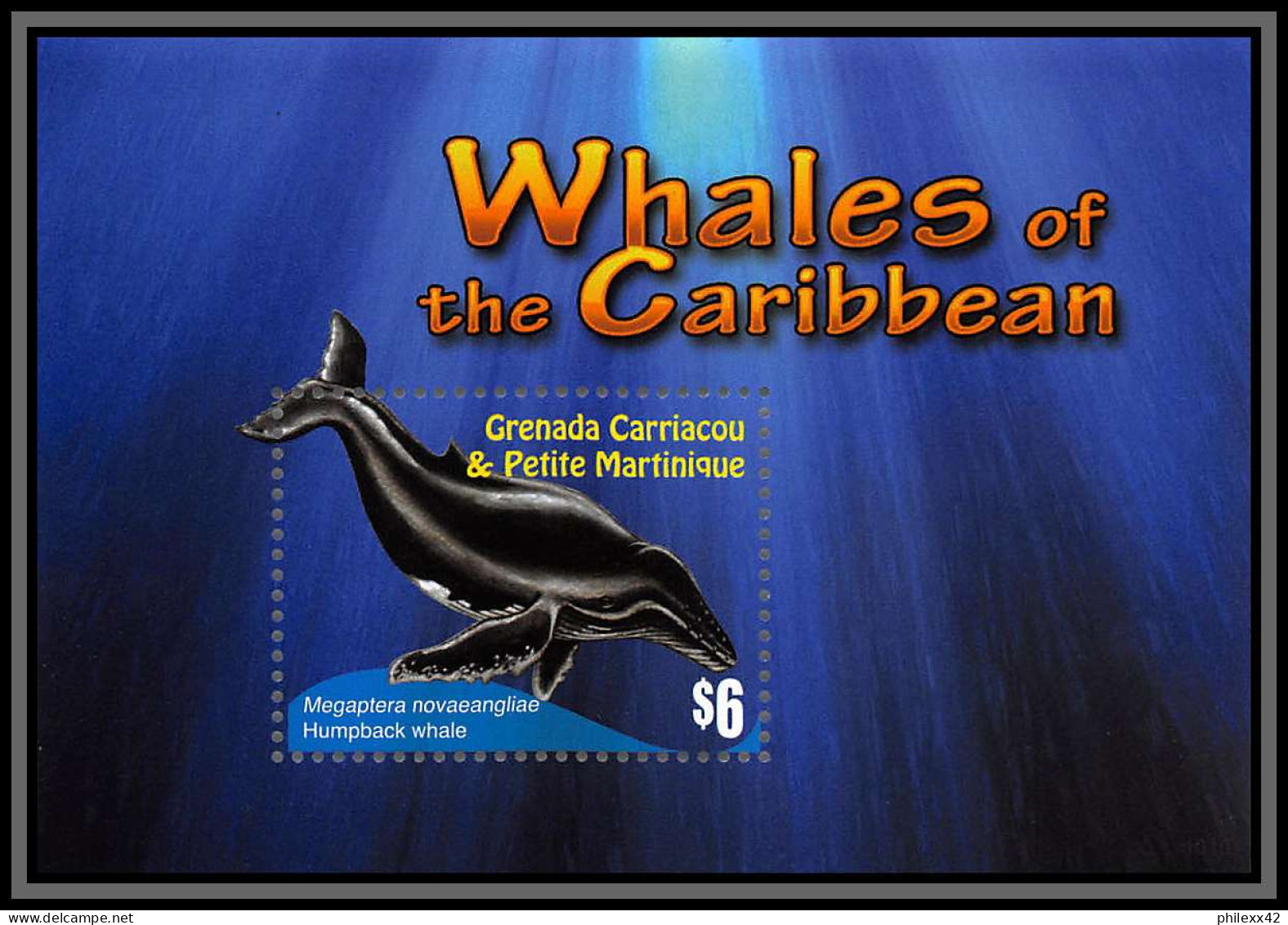 80678 Grenada Carriacou Petite Martinique MI B 641 Mammals Whales Baleine à Bosse Whale ** MNH Poissons Fishes Fish 2010 - Baleines