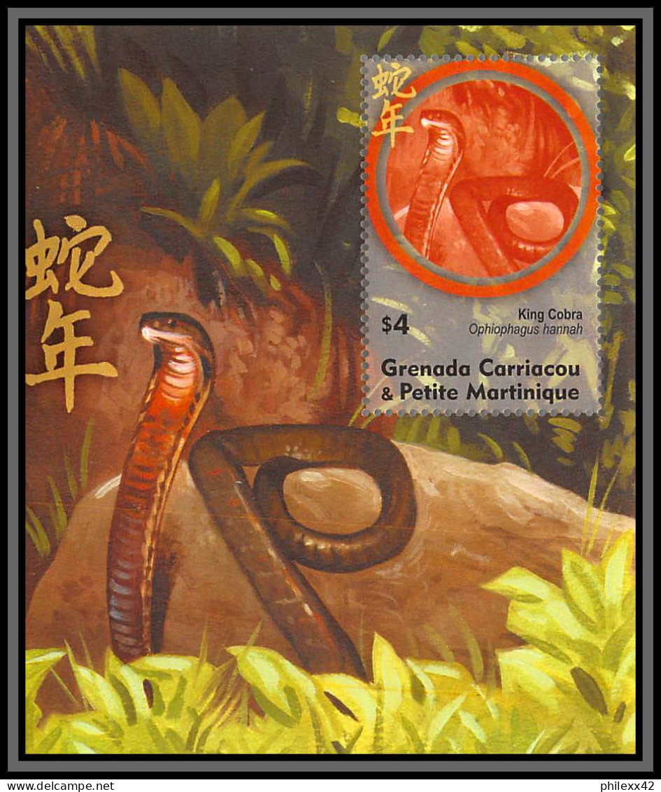 80938 Grenada Carriacou Petite Martinique Scott N°2275 King Cobra Serpent Serpent Snake Neuf ** MNH Animaux Animals 2001 - Snakes