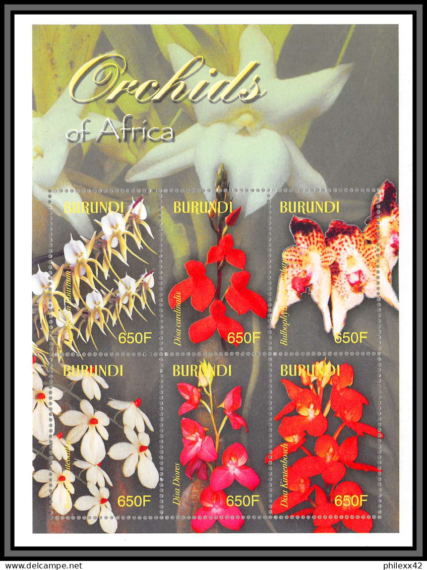 81035 Burundi Y&t N°1094/1099 Orchidées Orchid TB Neuf ** MNH Fleur Flowers Flower Fleurs 2004 - Ongebruikt