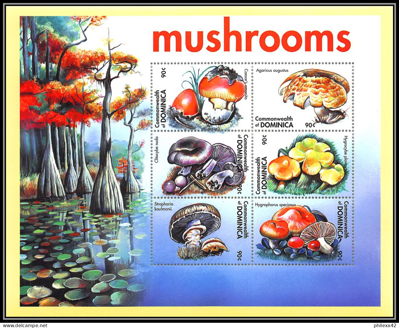 81148 Dominica Dominique Mi N°3176-3181 Psilocybe Champignons Afrique Mushrooms Funghi Pilze ** MNH 2001 - Dominique (1978-...)