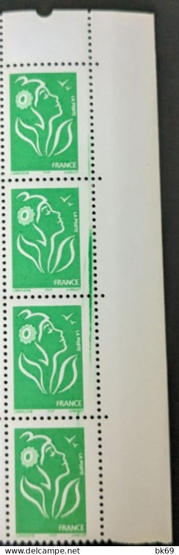 Variété 3733a**x4 Défault D'essuyage Blande De 4 -Faciale 5.16€ - Unused Stamps