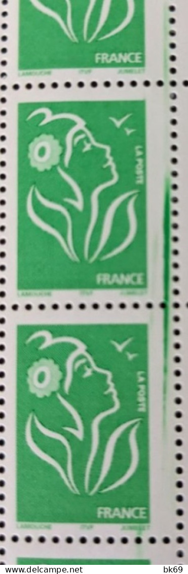 Variété 3733a**x4 Défault D'essuyage Blande De 4 -Faciale 5.16€ - Unused Stamps