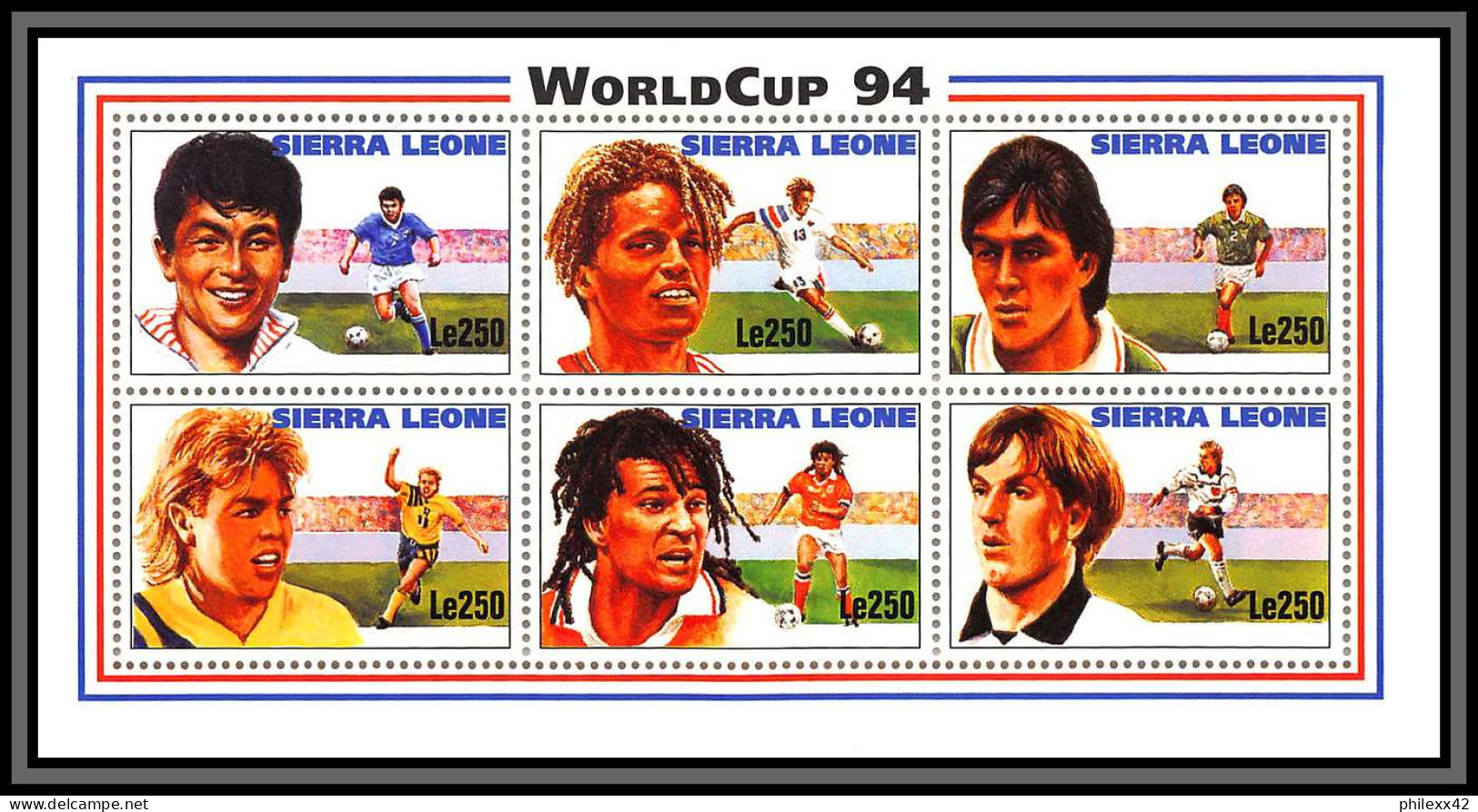 81230 Sierra Leone Mi N°2150/2155 World Cup Coupe Du Monde Usa 1994 TB Neuf ** MNH Football Soccer - 1994 – Estados Unidos