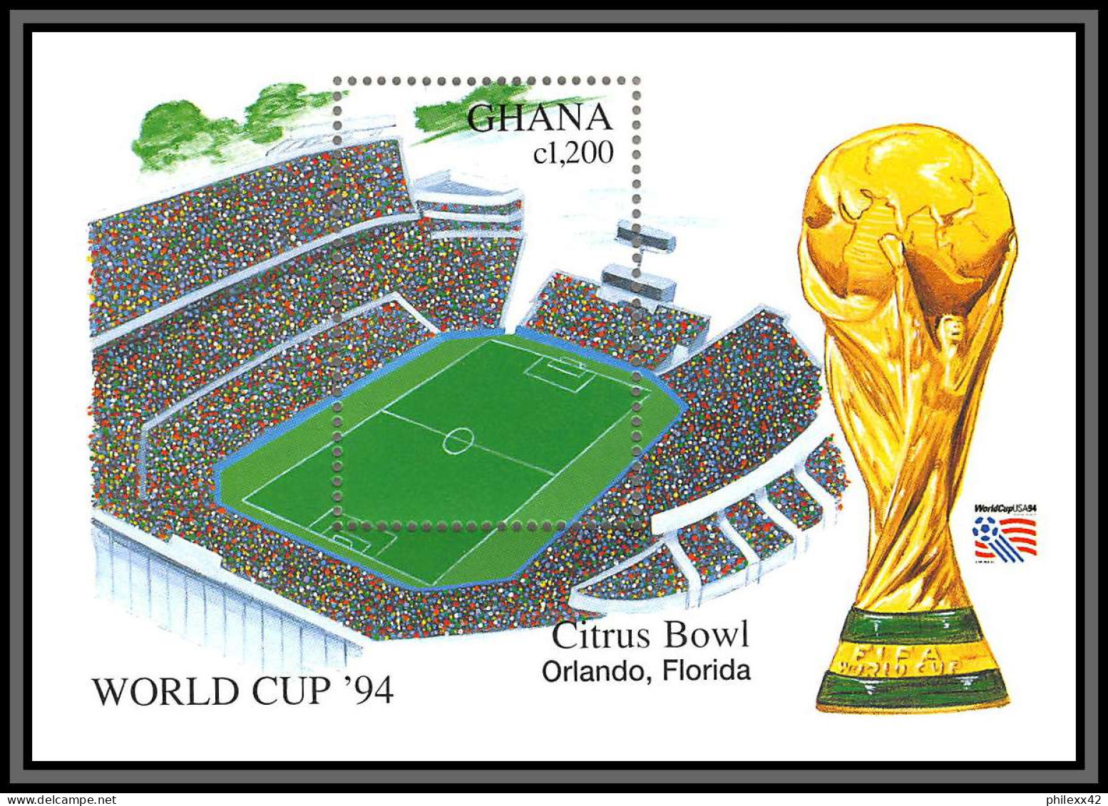 81236 Ghana Y&t N°251 Citrus Ball Orlando World Cup Coupe Du Monde Usa 1994 TB Neuf ** MNH Football Soccer - 1994 – Estados Unidos