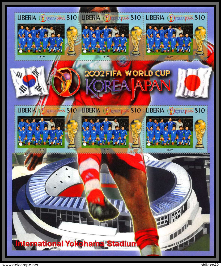 81244 Liberia N° Italy Italia Yokohama World Cup Coupe Du Monde Japan Korea 2002 TB Neuf ** MNH Football Soccer - 2002 – Corée Du Sud / Japon