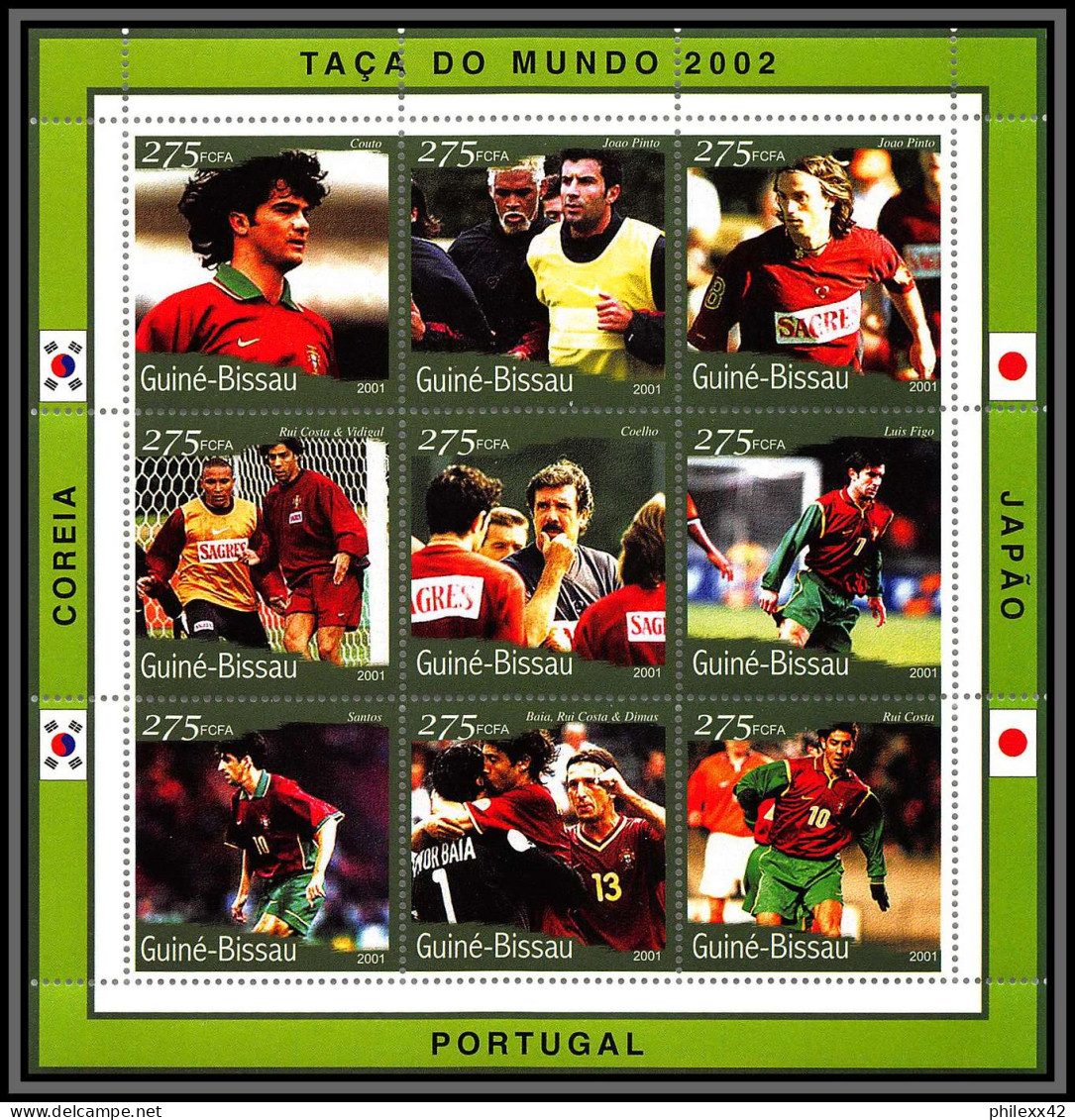 81256 Guinée Bissau N°711/719 Portugal Figo Rui Cosa Coupe Du Monde World Cup 2002 Korea Japan ** MNH Football Soccer - 2002 – Corée Du Sud / Japon