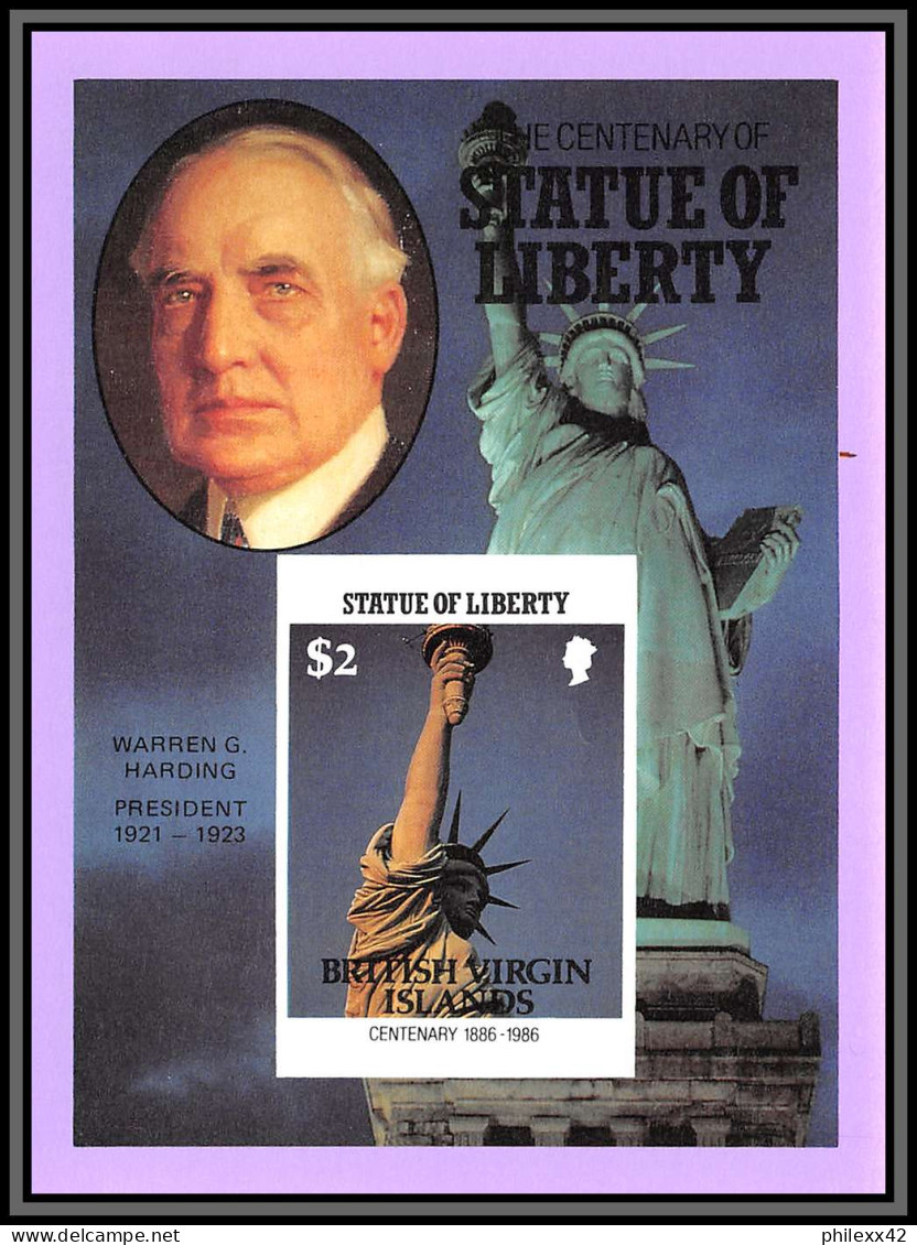 81608 British Virgin Islands 1986 Scott N°559/567 Statue Of Liberty Statue Liberté New York Non Dentelé Imperf ** MNH  - British Virgin Islands