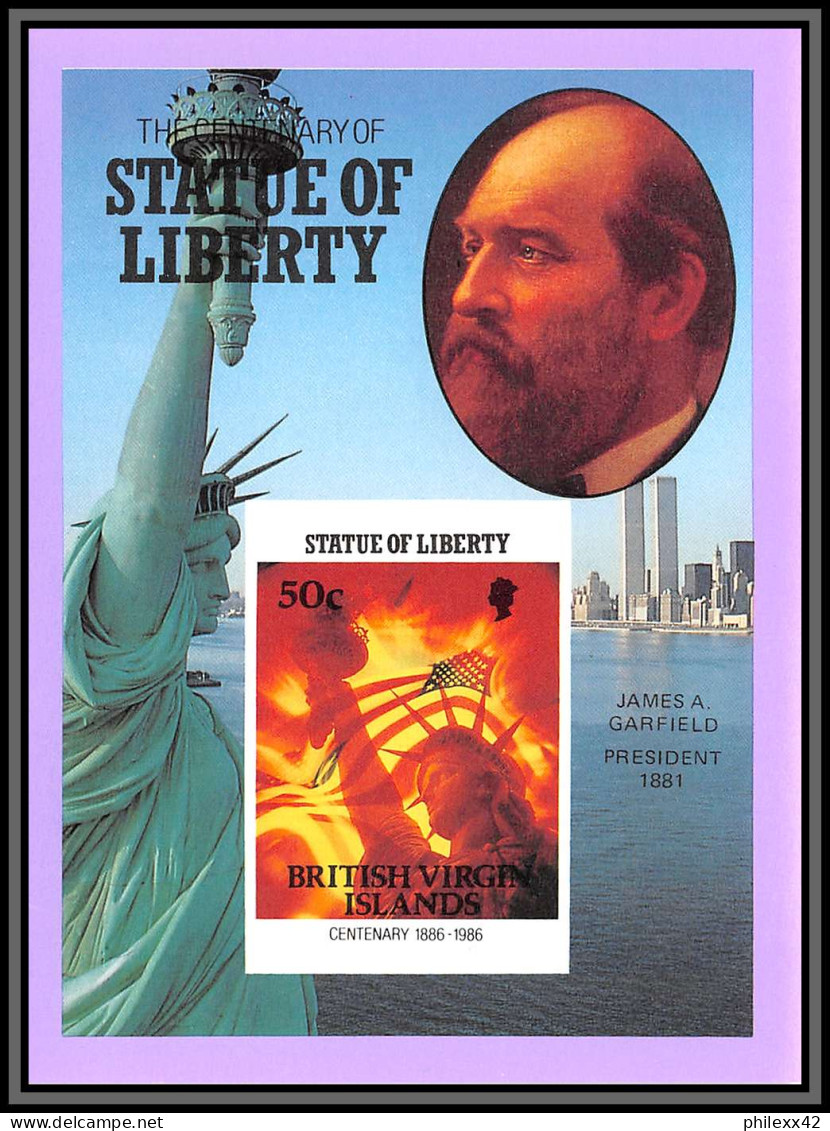 81608 british virgin islands 1986 scott N°559/567 Statue of Liberty statue liberté New York Non dentelé imperf ** MNH 