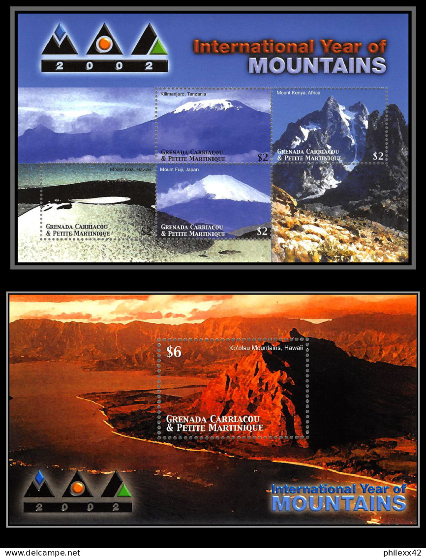 81612 Grenada Carriacou Petite Martinique 2002 Mi 3770/3773 547 Year Of The Mountains Montagnes Japan Kenya Hawai MNH - Volcans