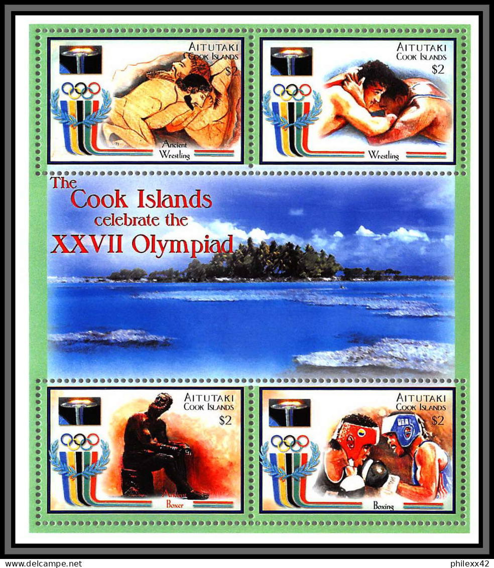 81644 Aitutaki Cook Islands N°767/770 TB Neuf ** MNH 2000 Sydney Jeux Olympiques (olympic Games) Wrestling Boxe Lutte - Summer 2000: Sydney