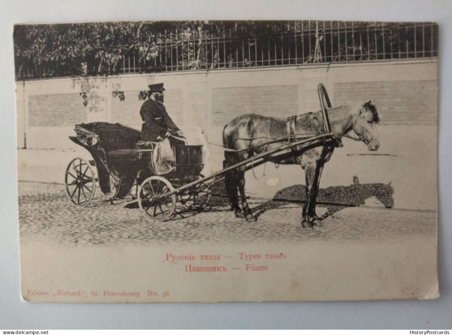 Kutsche, Fiaker, Pferd, Kutscher, Russland, Russia, St. Petersburg, 1905 - Rusland