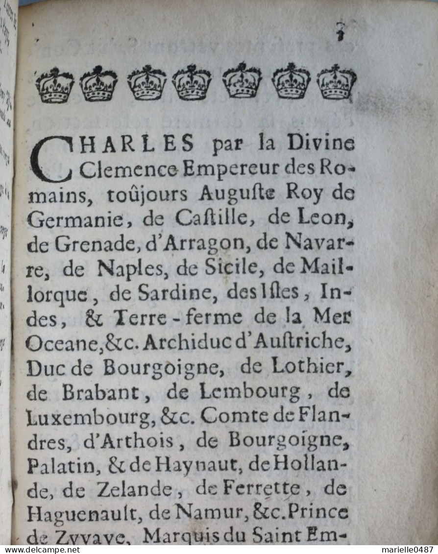 Rare édition Montoise - 1695 - Loix, Chartes Et Coustumes - Ante 18imo Secolo