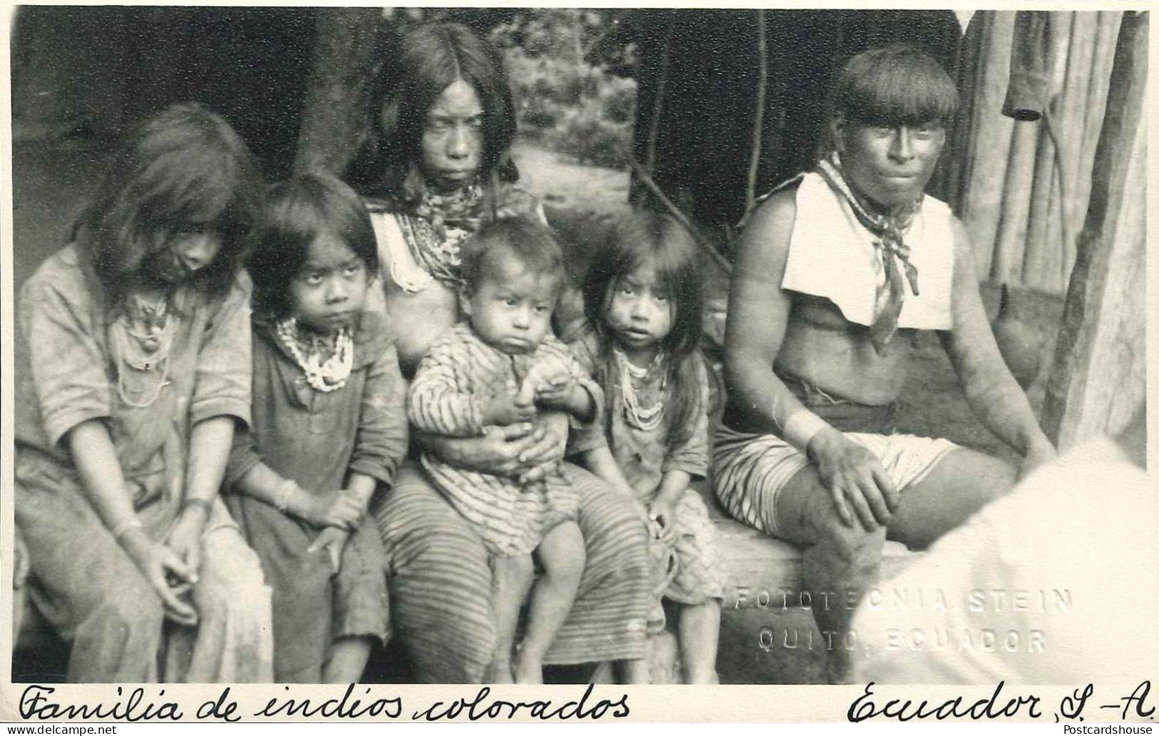 ECUADOR REAL PHOTO FAMILIA DE INDIOS COLORADOS ED. STEIN QUITO - Ecuador