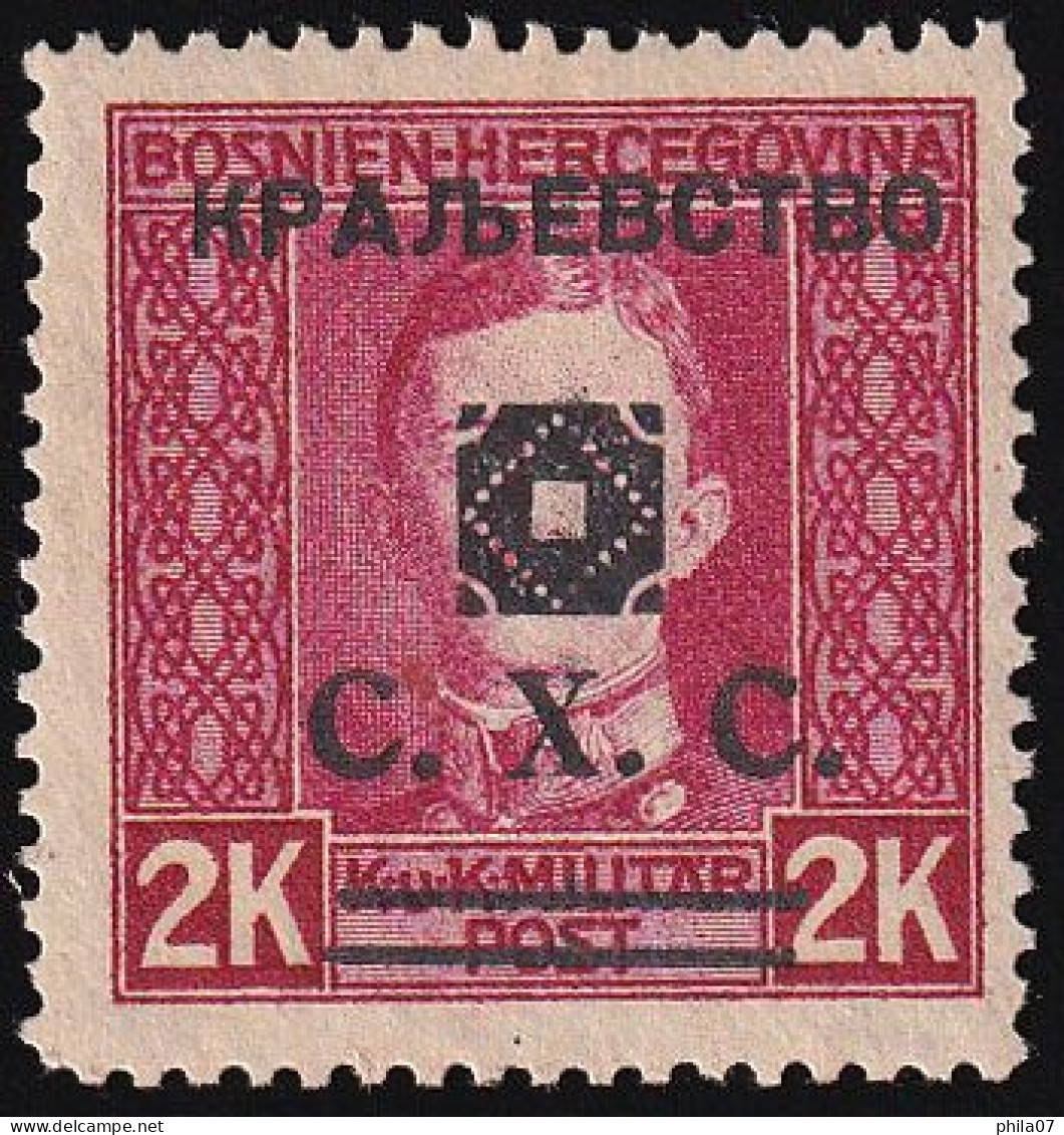 BOSNIA AND HERZEGOVINA - Trial Overprint From Series Mi.No. 33/50 On Stamp With Image Of Karlo / 2 Scan - Bosnie-Herzegovine