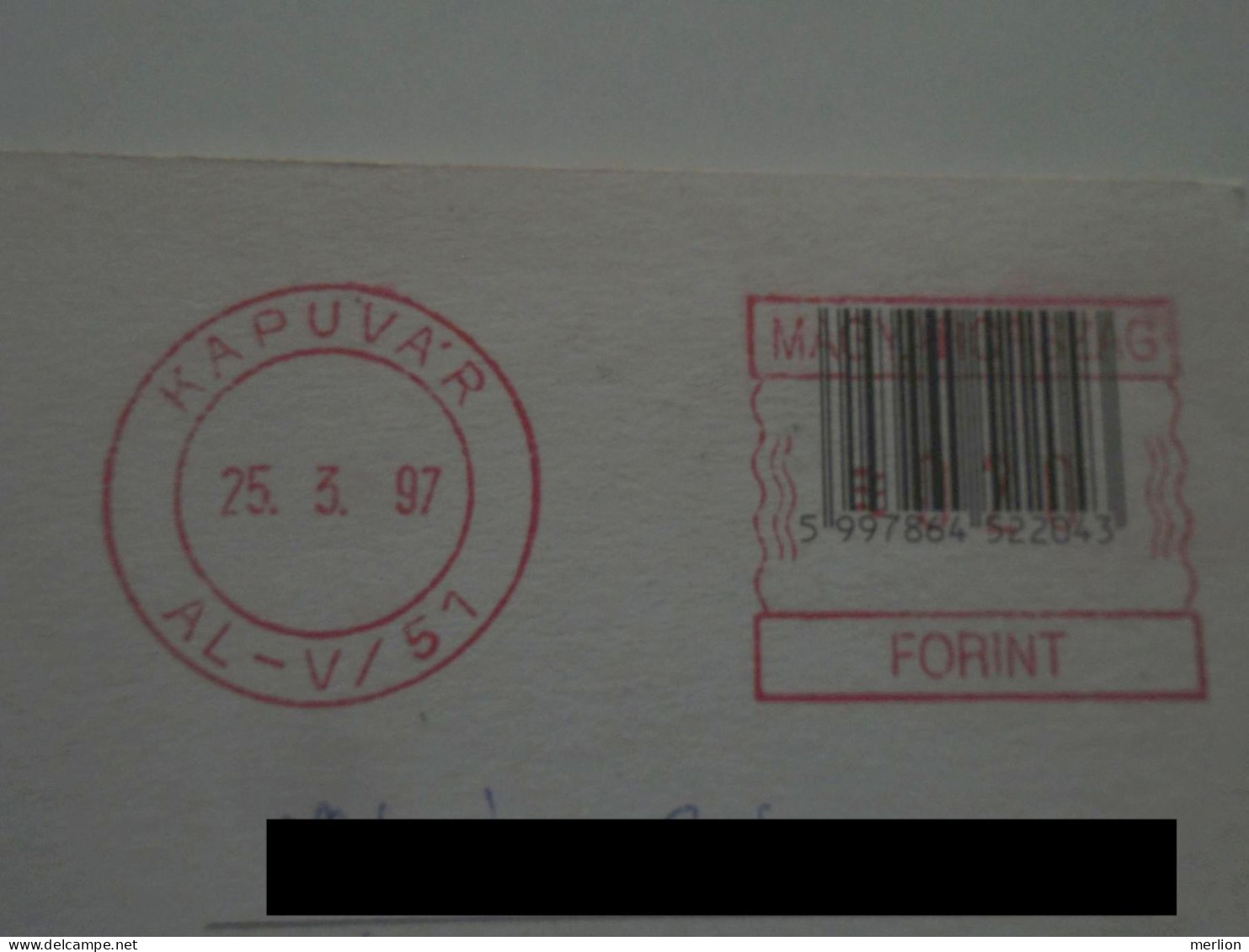 D200827  CPM AK  -EMA Red Meter  Kapuvár  1997 - Timbres De Distributeurs [ATM]