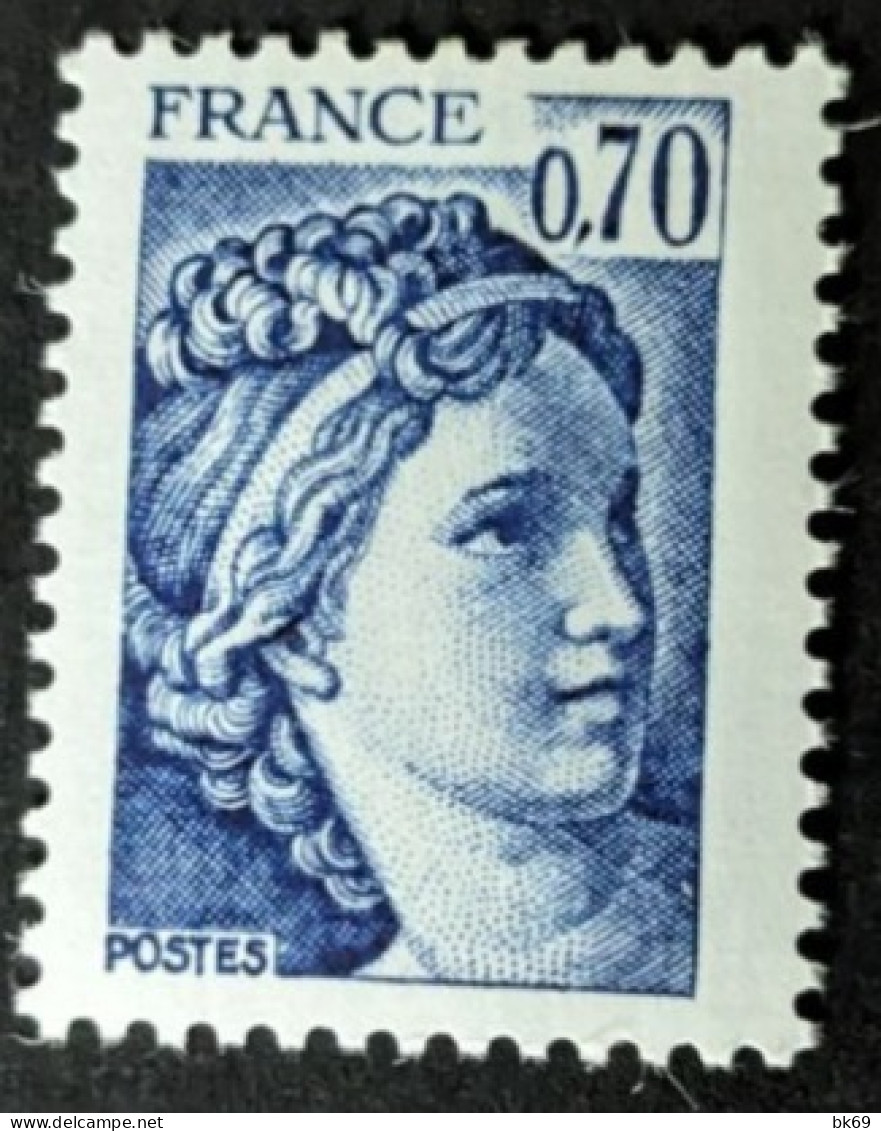 RARE N°2056a ** Sans Phosphore Sabine 70c Cote 600€ - Nuevos