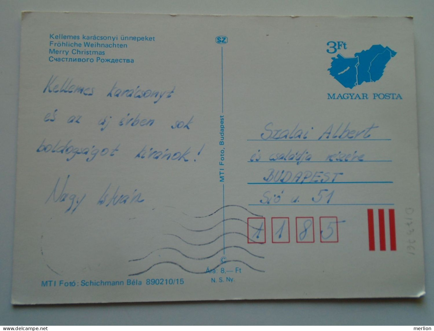D200832   Hungary Postal Stationery Entier -Ganzsache - 3 Ft Nr. 890210/15 - Ganzsachen