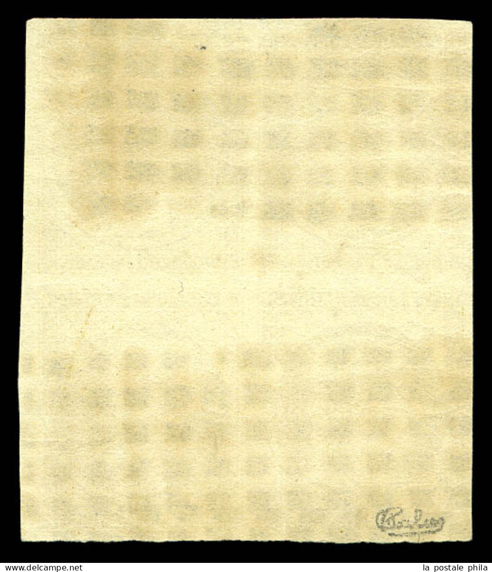 O N°1, 10c Bistre-brun Oblitération Gros Points, Très Jolie Pièce. SUPERBE. R.R. (signé Calves/certificat)  Qualité: Obl - 1849-1850 Ceres