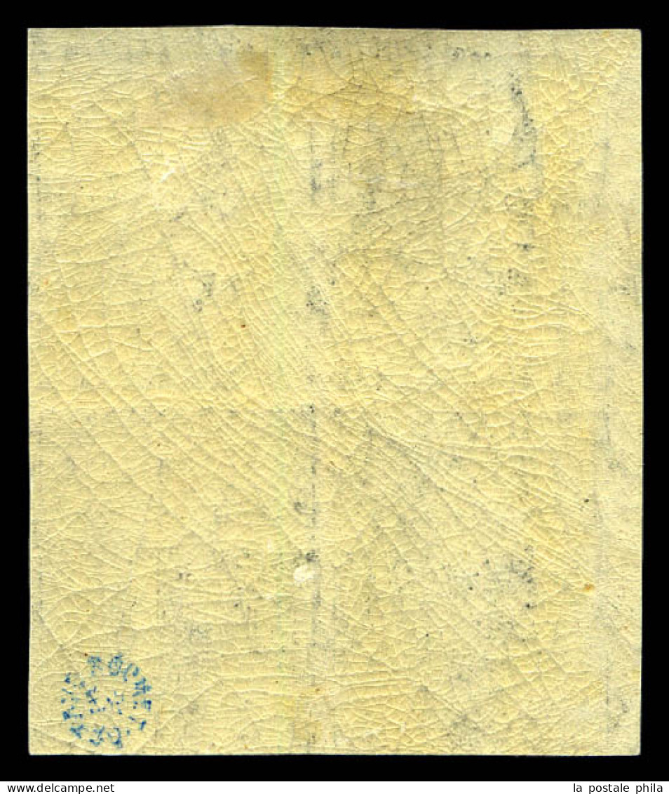 ** N°3a, 20c Noir Sur Blanc, Bloc De Quatre Coin De Feuille (2ex*), Fraîcheur Postale. SUP (certificat)  Qualité: ** - 1849-1850 Ceres