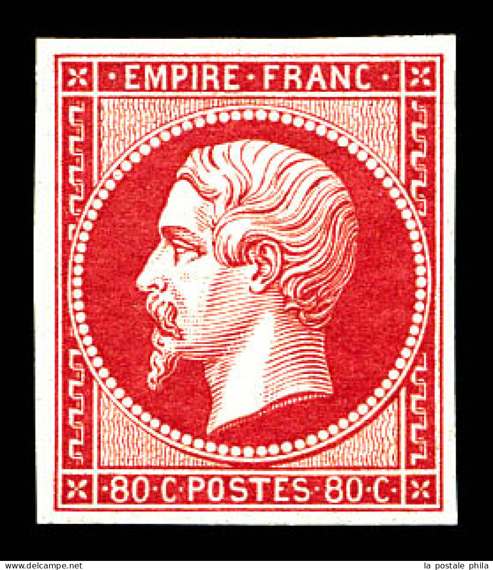 ** N°17B, 80c Rose, Fraîcheur Postale. SUPERBE. R.R (signé/certificats)  Qualité: ** - 1853-1860 Napoléon III.