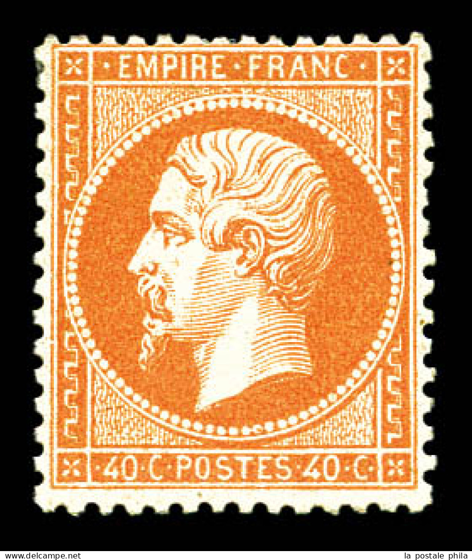 * N°23, 40c Orange, Bon Centrage, Frais, TTB (signé Margues/certificat)  Qualité: *  Cote: 3100 Euros - 1862 Napoleon III