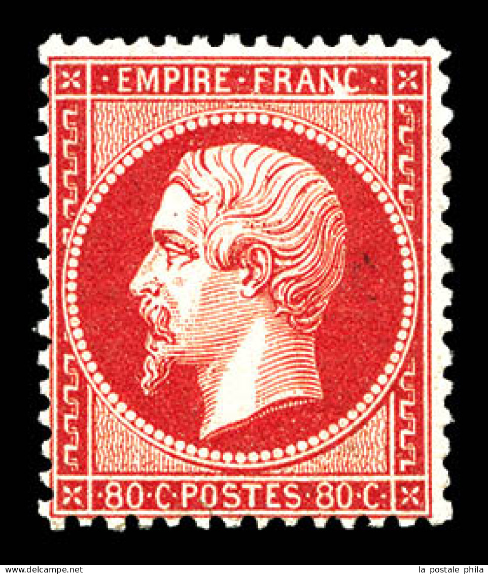 ** N°24a, 80c Rose-foncé, Fraîcheur Postale. SUPERBE. R. (certificat)  Qualité: ** - 1862 Napoléon III.