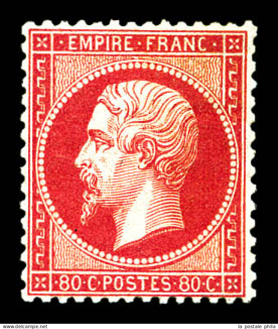 * N°24c, 80c Rose Clair, Quasi**, Très Bon Centrage. SUP (certificat)  Qualité: * - 1862 Napoléon III.