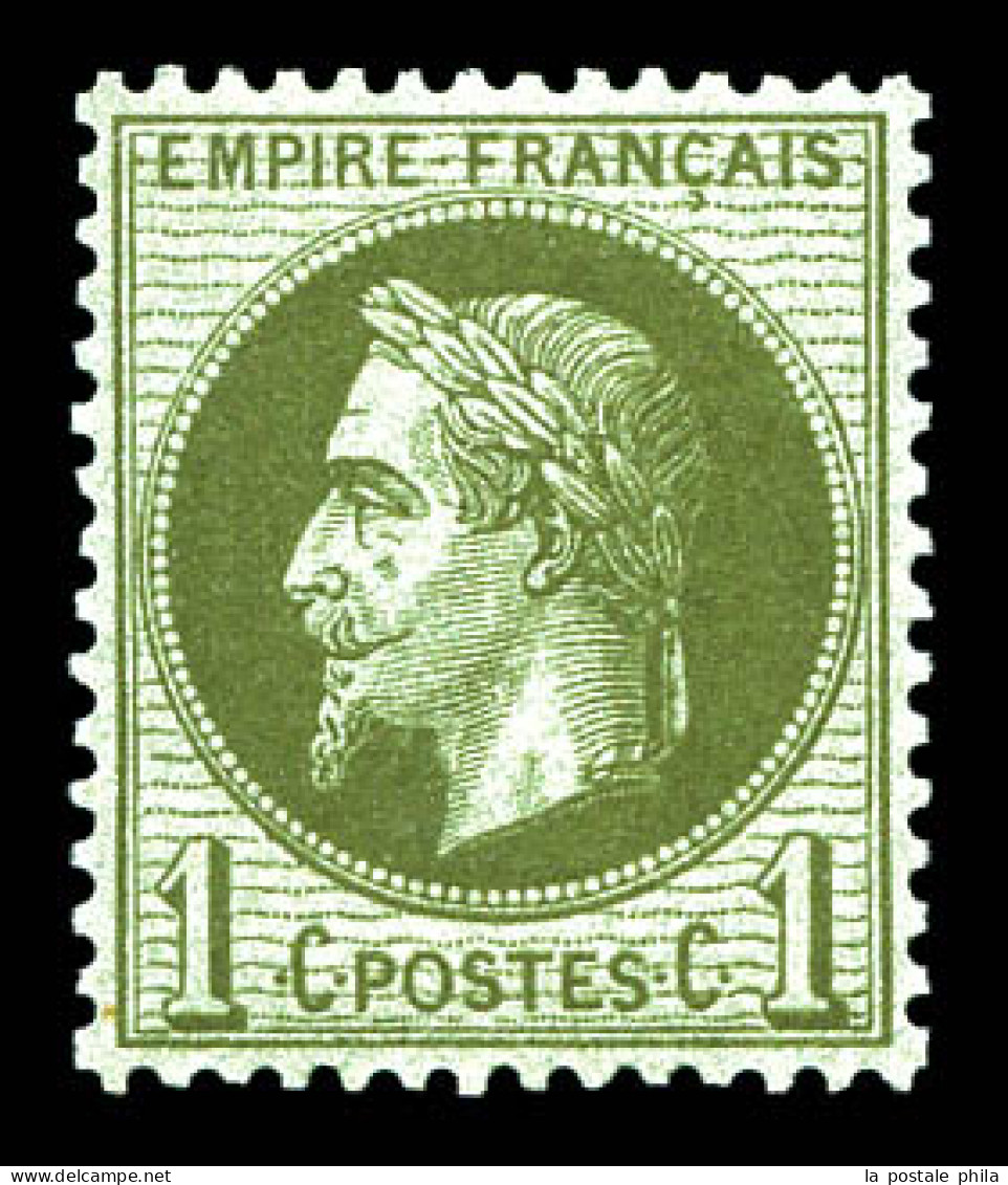 ** N°25, 1c Vert-bronze, Très Bon Centrage. TTB  Qualité: ** - 1863-1870 Napoleon III With Laurels