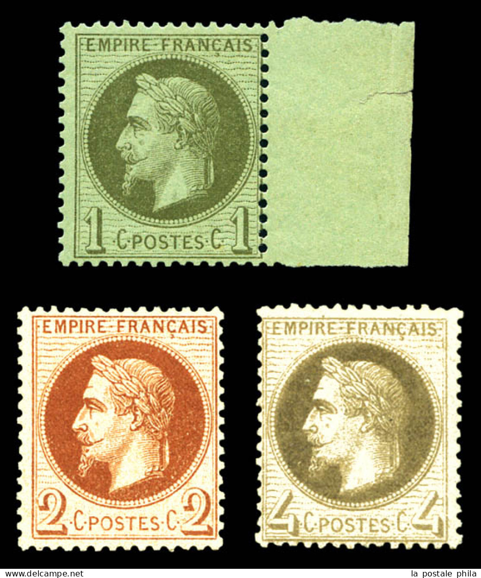 ** N°25, 26B Et 27B, Les 3 Exemplaires TB (certificat)  Qualité: ** - 1863-1870 Napoléon III. Laure