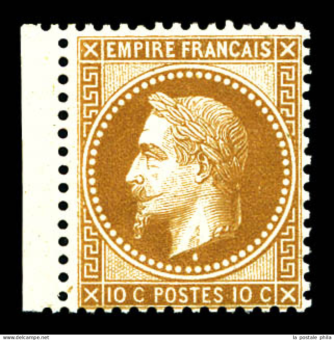 ** N°28A, 10c Bistre-brun, Fraîcheur Postale. SUP (certificat)  Qualité: ** - 1863-1870 Napoléon III Con Laureles