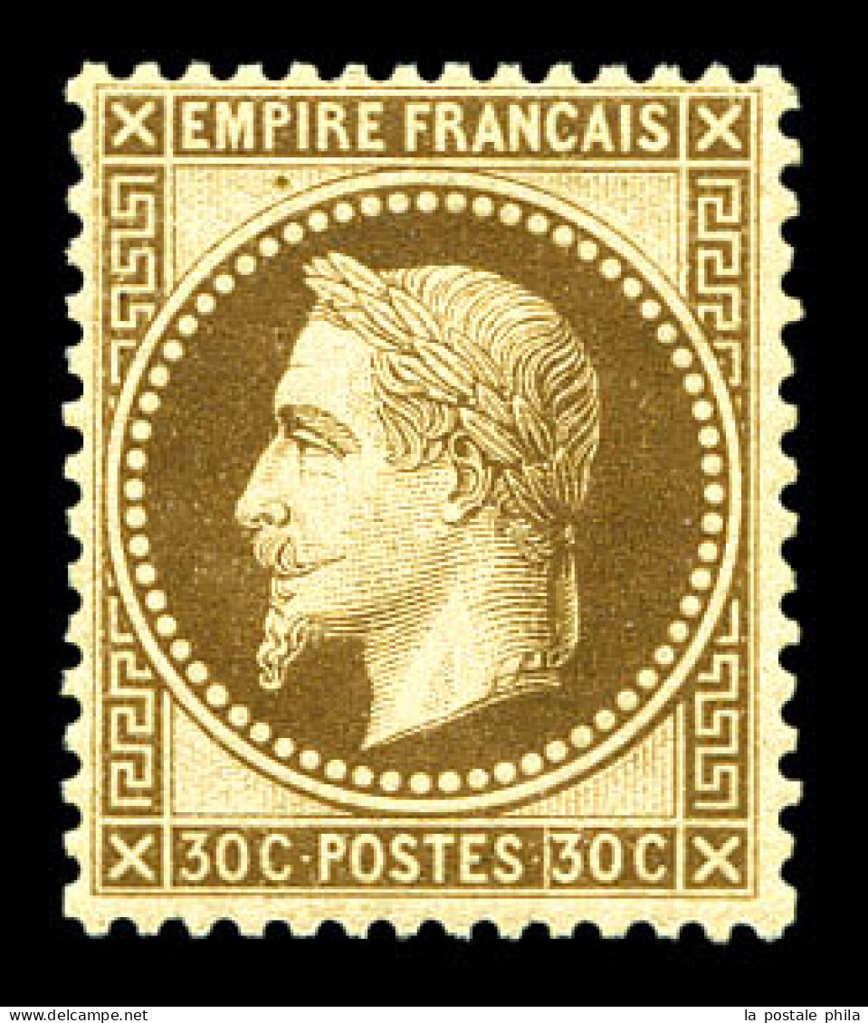 ** N°30, 30c Brun-foncé, Bon Centrage, Fraîcheur Postale. SUP (certificat)  Qualité: ** - 1863-1870 Napoléon III Lauré