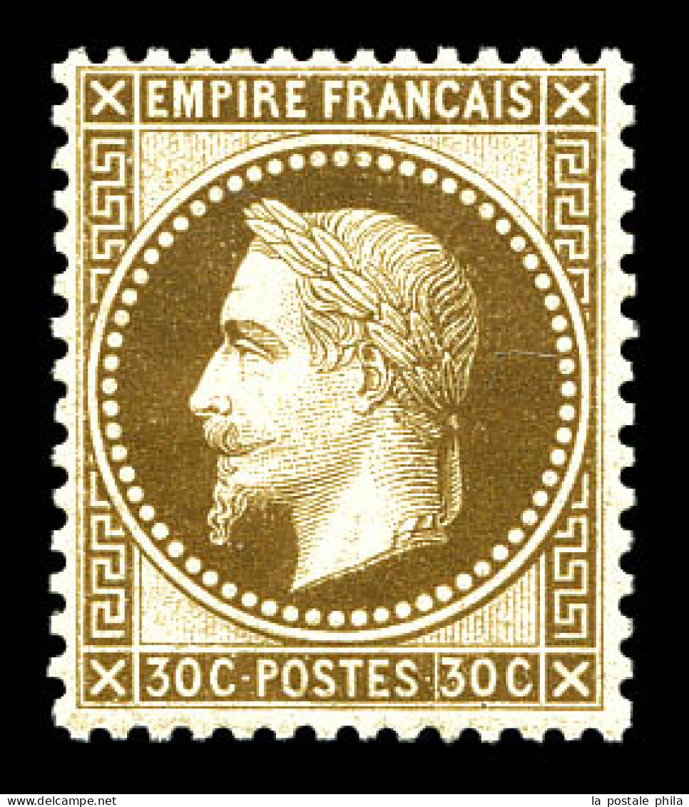 * N°30, 30c Brun, Très Frais. SUP (certificat)  Qualité: *  Cote: 1300 Euros - 1863-1870 Napoléon III. Laure