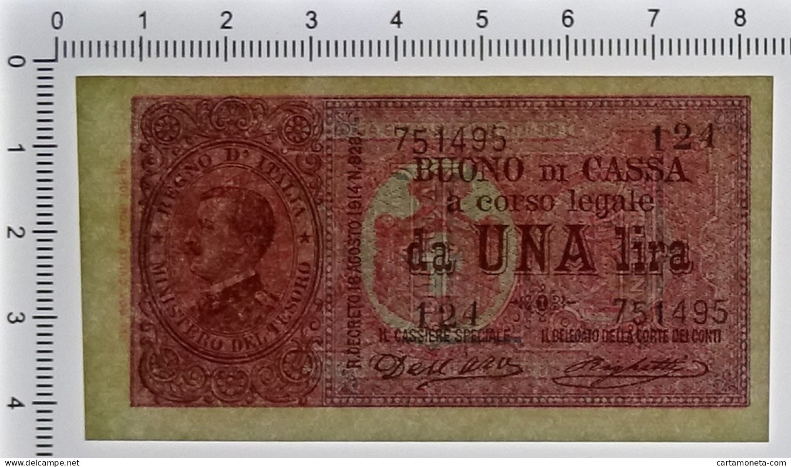 1 LIRA BUONO DI CASSA EFFIGE VITTORIO EMANUELE III 02/09/1914 SUP+ - Regno D'Italia - Altri