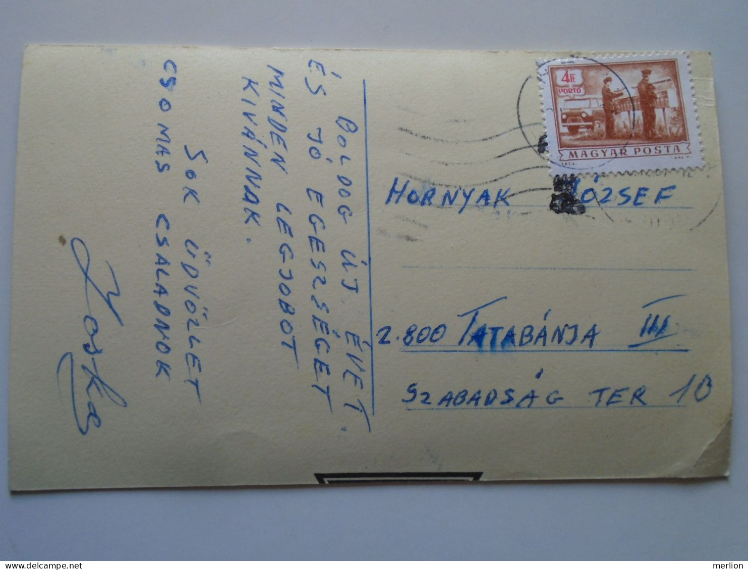 D200839 Hungary  Postcard Sent With Porto Stamp  4 Ft - Portomarken