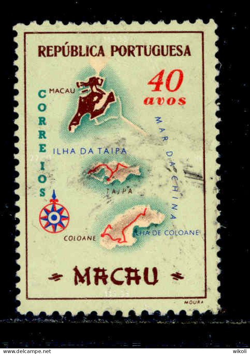 ! ! Macau - 1956 Maps 40 A - Af. 391 - Used - Oblitérés