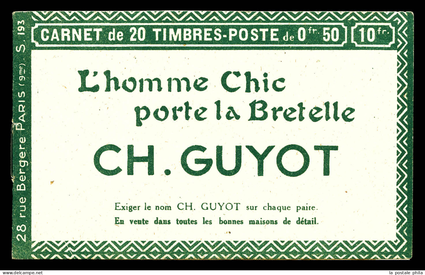 ** N°199-C26, Série 193, GUYOT Et EU, Bas De Feuille, SUP (certificat)  Qualité: ** - Anciens : 1906-1965