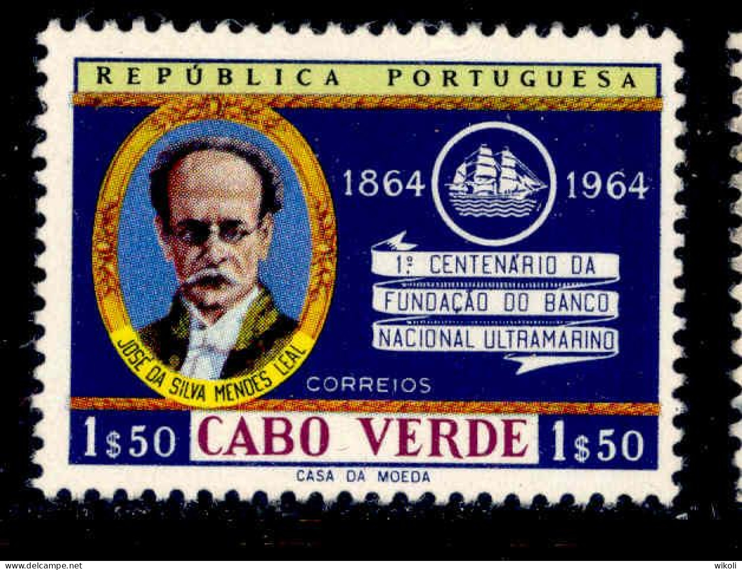 ! ! Cabo Verde - 1964 BNU - Af. 312 - No Gum - Kapverdische Inseln