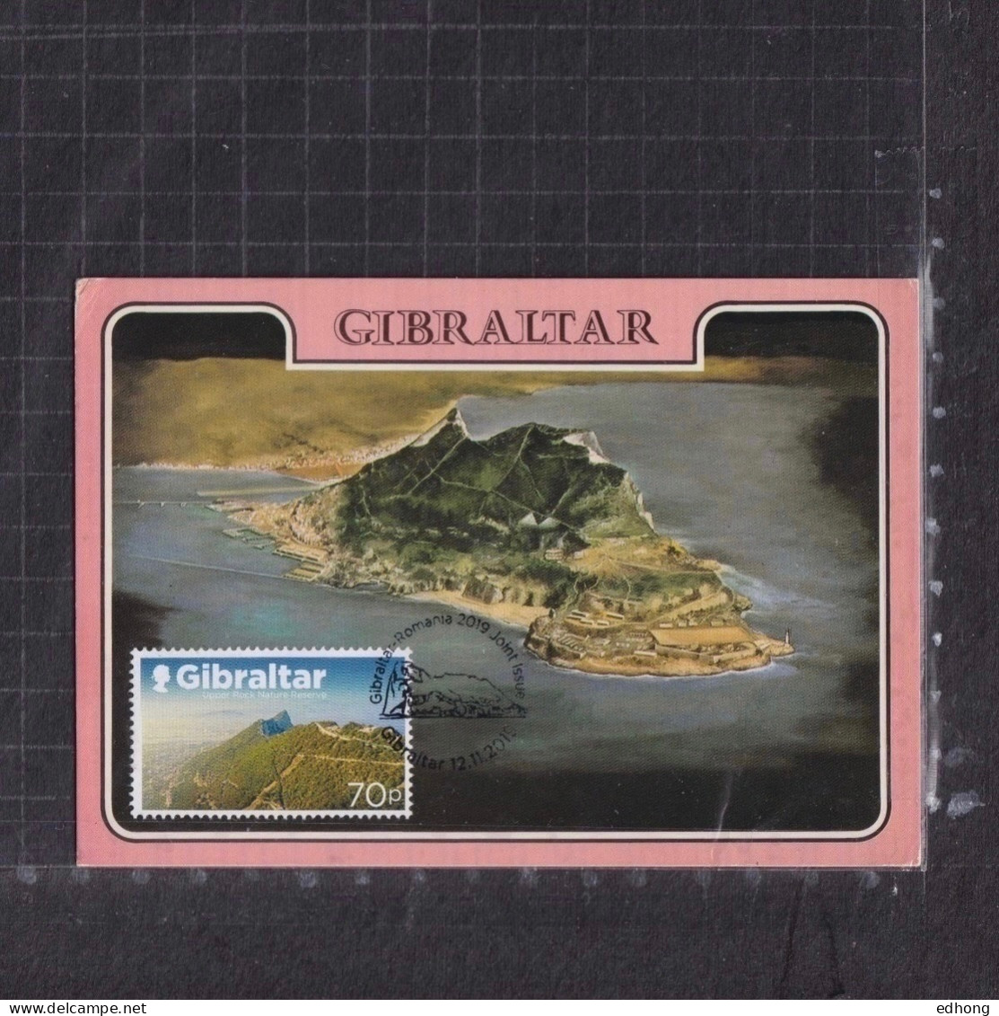 [Carte Maximum / Maximum Card /  Maximumkarte] Gibraltar 2019 | Joint Issue With Romania, Gibraltar Rock - Emissions Communes