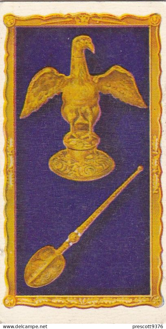 38 Ampura & Annointing Spoon  - Coronation 1937- Kensitas Cigarette Card - 3x6cm, Royalty - Churchman