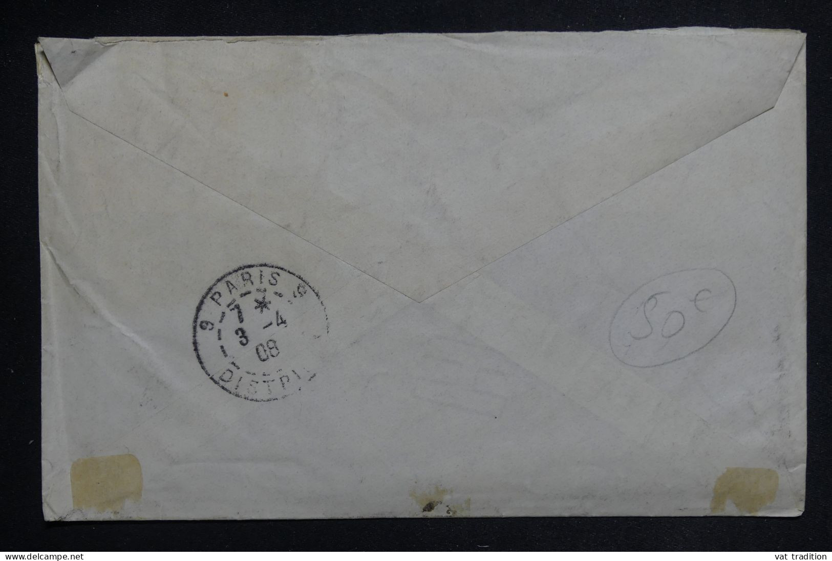 JAPON - Enveloppe En Recommandé De Kioto Pour Paris En 1908, Affranchissement Quadricolore - L 149791 - Storia Postale