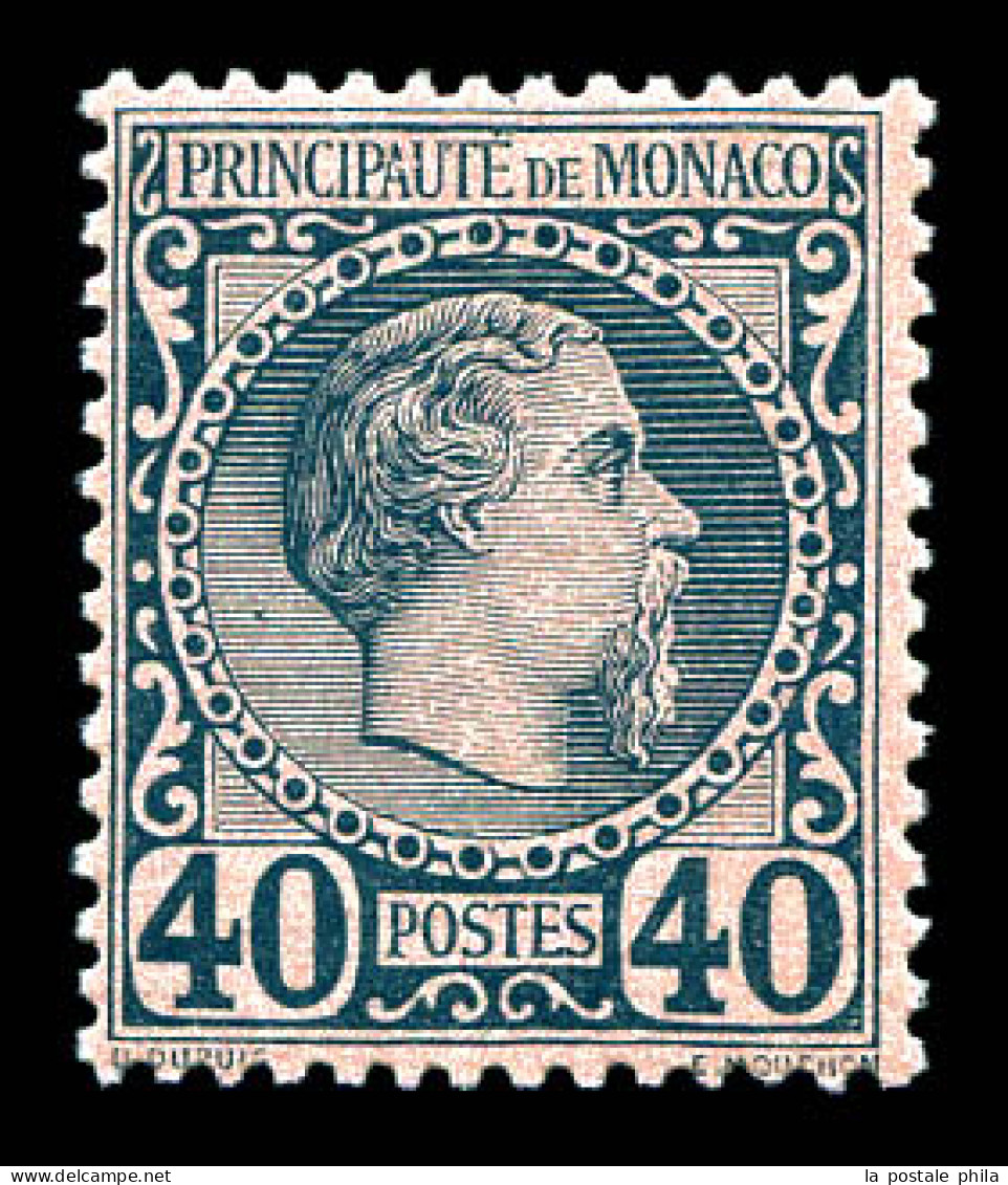 ** N°7, Charles III, 40c Bleu Sur Rose. SUP  Qualité: ** - Unused Stamps