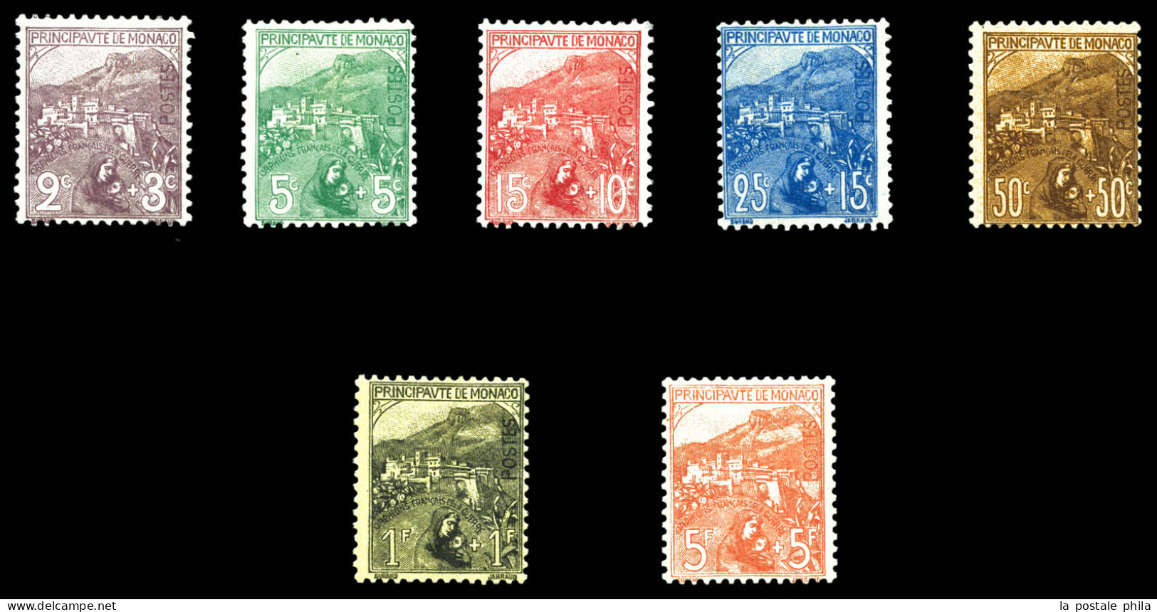 * N°27/33, Série Orphelins De 1919, Les 7 Valeurs TB (certificat)  Qualité: *  Cote: 2160 Euros - Unused Stamps