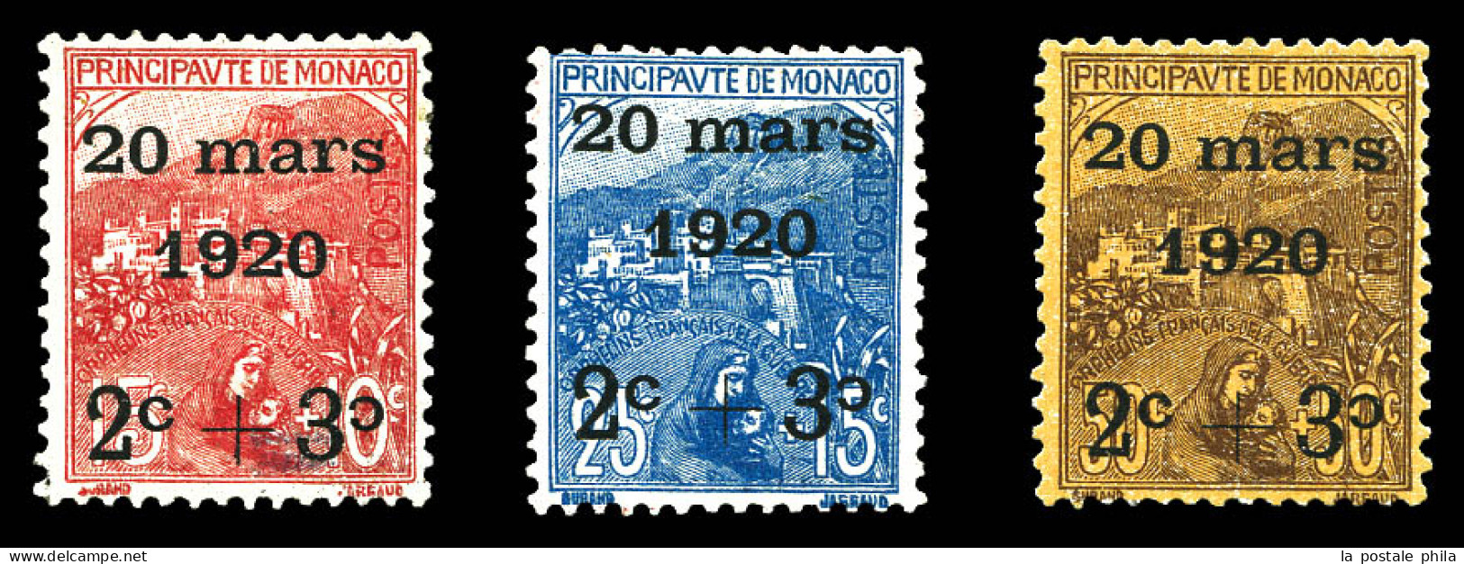 * N°34a/35a/36a, Erreurs De Surcharge, Deuxième C Renversé, Les 3 Exemplaires SUPERBES Et RARES (signé/certificat)  Qual - Unused Stamps