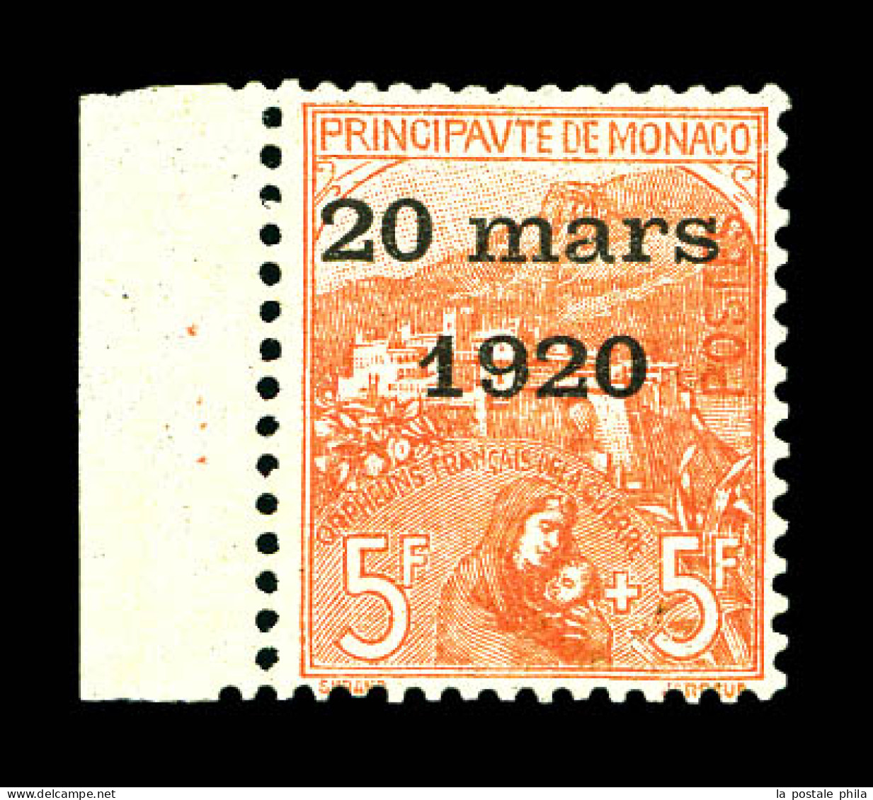 (*) N°43, Mariage, 5F +5F Rose Sur Verdâtre, Bon Centrage, Bord De Feuille, TTB. R. (signé Calves/certificat)  Qualité:  - Unused Stamps