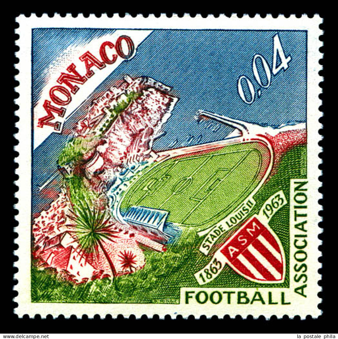 ** N°623A, Non émis, Stade Louis II Sans Surcharge, SUP (certificat)  Qualité: **  Cote: 1000 Euros - Unused Stamps