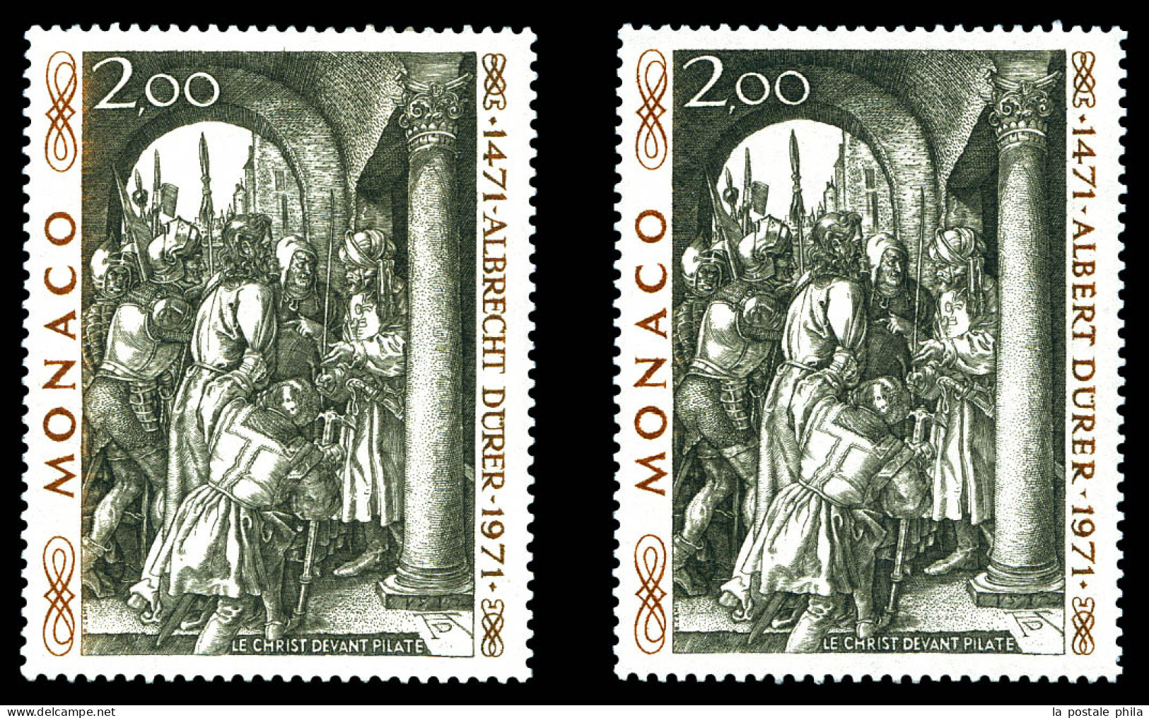 ** N°876A, Non émis: Légende Albert Dûrer Au Lieu De Albrecht, TTB (signé Calves/certificat)  Qualité: **  Cote: 5500 Eu - Unused Stamps