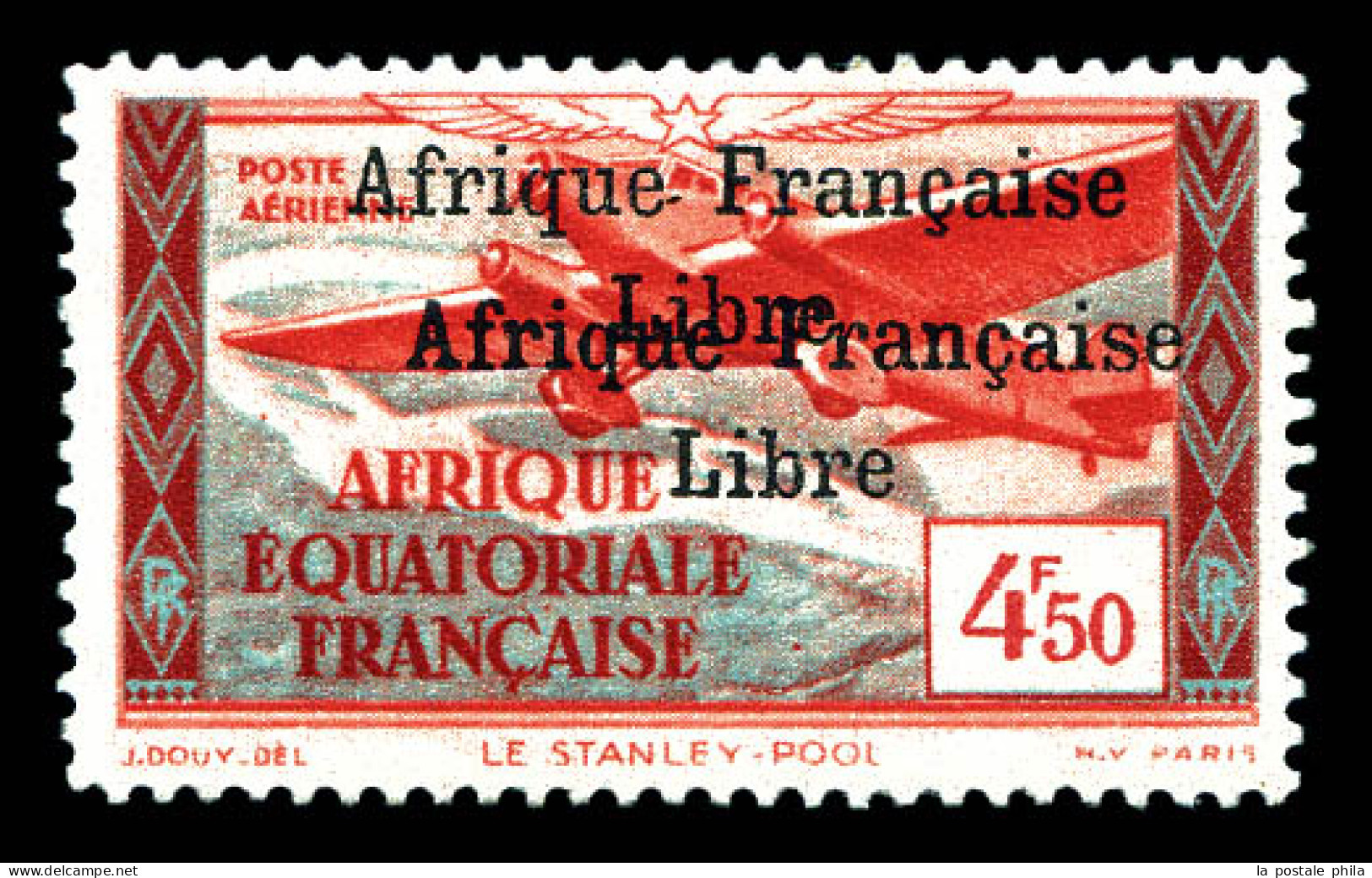 * N°17a, 4f 50 Rouge Brique Et Bl-gris: Surcharge Double. TTB  Qualité: *  Cote: 350 Euros - Ungebraucht